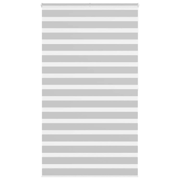 Vidaxl Zebra Roller Blind 130x200 cm Staubbreite 125,9 cm hellgrau