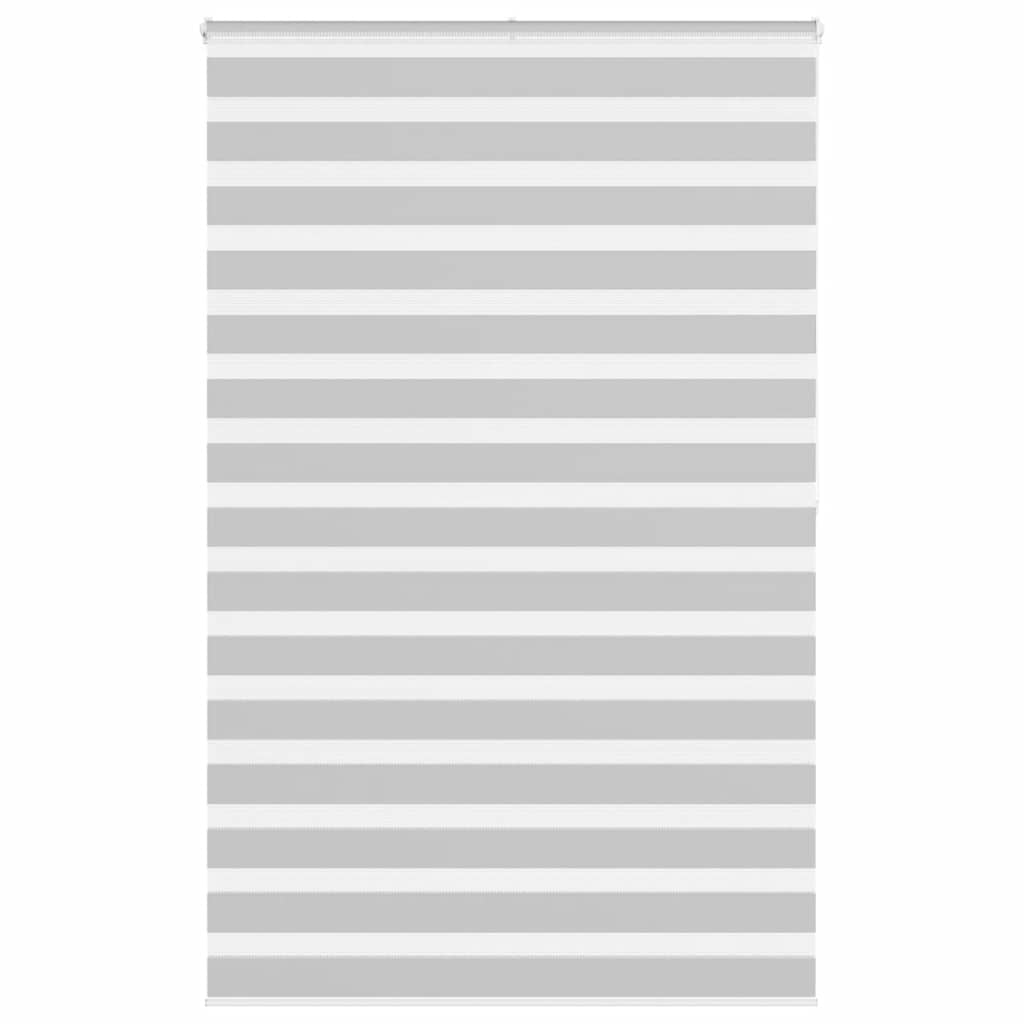 Vidaxl Zebra Roller Blind 145x200 cm Staubbreite 140,9 cm hellgrau