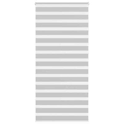 Vidaxl Zebra Roller Blind 110x230 cm Stoffbreite 105,9 cm hellgrau