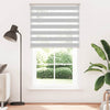 Vidaxl Zebra Roller Blind 130x230 cm Stoffbreite 125,9 cm hellgrau