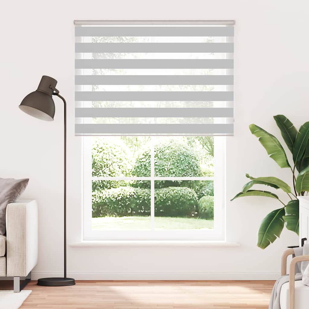 Vidaxl Zebra Roller Blind 160x230 cm Stoffbreite 155,9 cm hellgrau