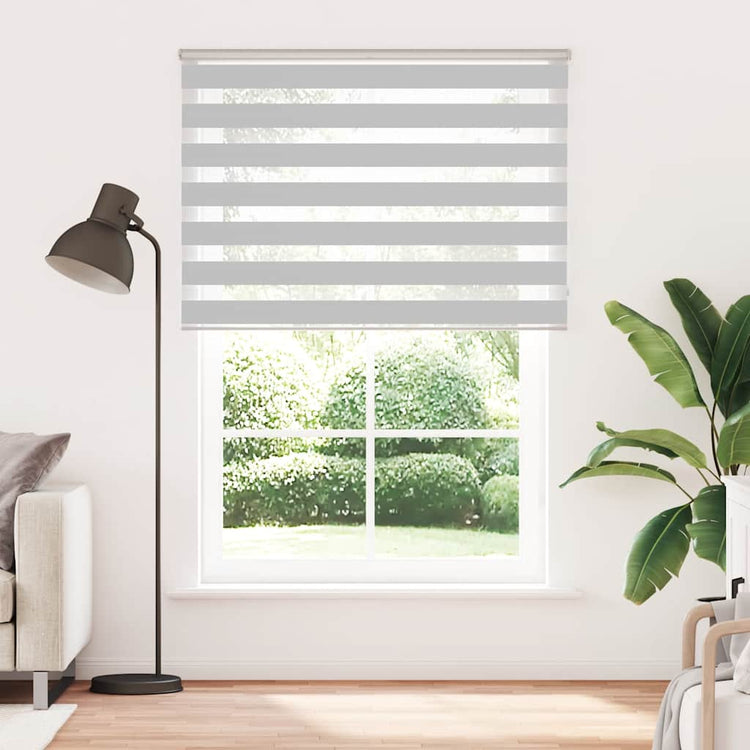 Vidaxl Zebra Roller Blind 165x230 cm Stoffbreite 160,9 cm hellgrau