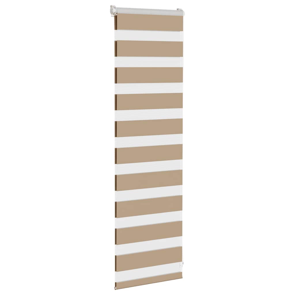 Vidaxl Zebra Blind 45x100 cm Staubbreite 40,9 cm Polyester Sandbraun