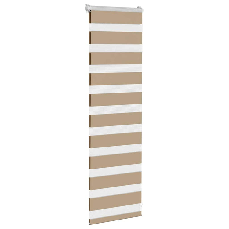 Vidaxl Zebra Blind 50x100 cm Staubbreite 45,9 cm Polyester Sandbraun