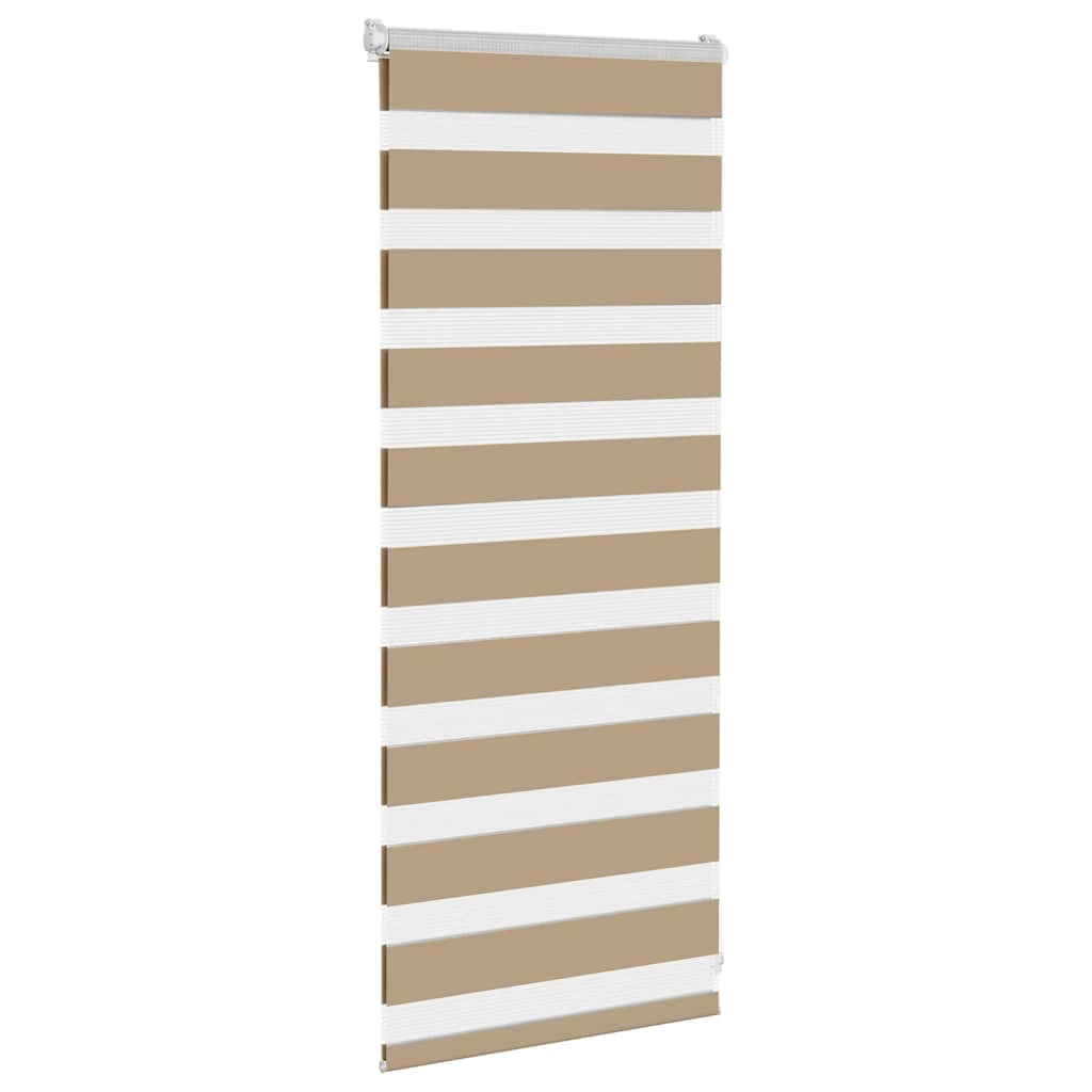 Vidaxl Zebra Blind 55x100 cm Staubbreite 50,9 cm Polyester Sandbraun