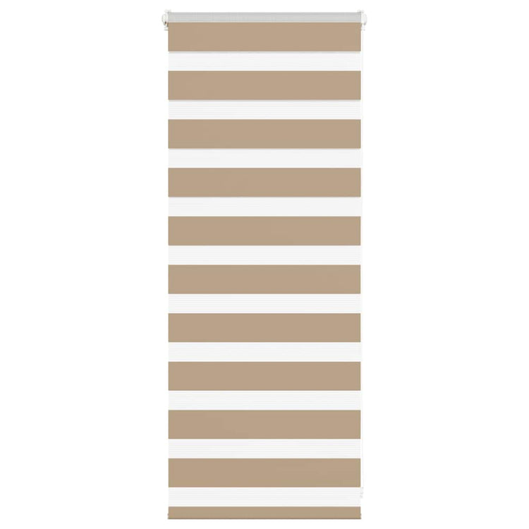 Vidaxl Zebra Blind Sand Braun 65x100 cm Staubbreite 60,9 cm Polyester