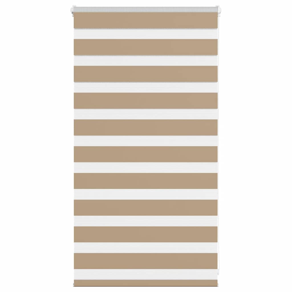 VidaXL Zebrarollo 75x100 cm Stoffbreite 70,9 cm Polyester Sandbraun
