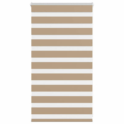 VidaXL Zebrarollo 75x100 cm Stoffbreite 70,9 cm Polyester Sandbraun