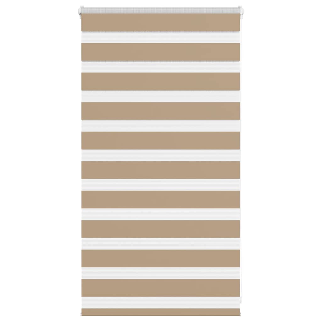 VidaXL Zebrarollo 85x100 cm Stoffbreite 80,9 cm Polyester Sandbraun
