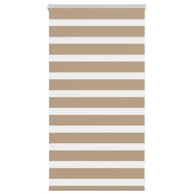 VidaXL Zebrarollo 85x100 cm Stoffbreite 80,9 cm Polyester Sandbraun