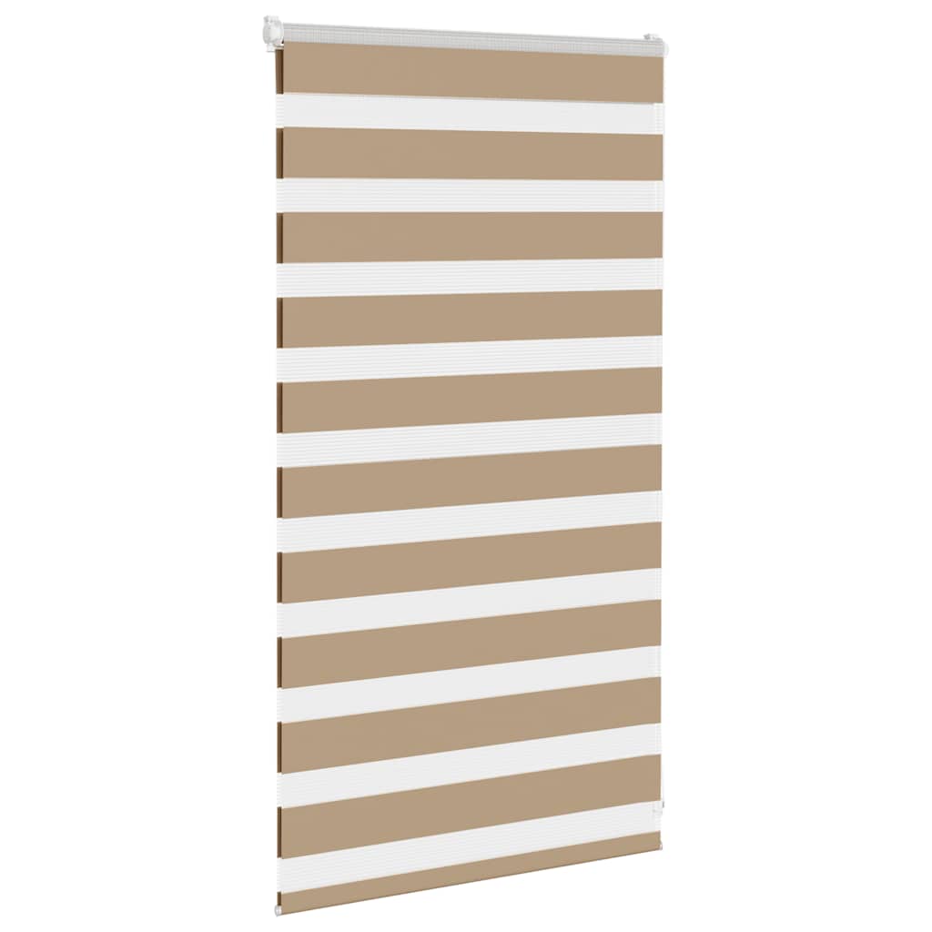 VidaXL Zebrarollo 85x100 cm Stoffbreite 80,9 cm Polyester Sandbraun