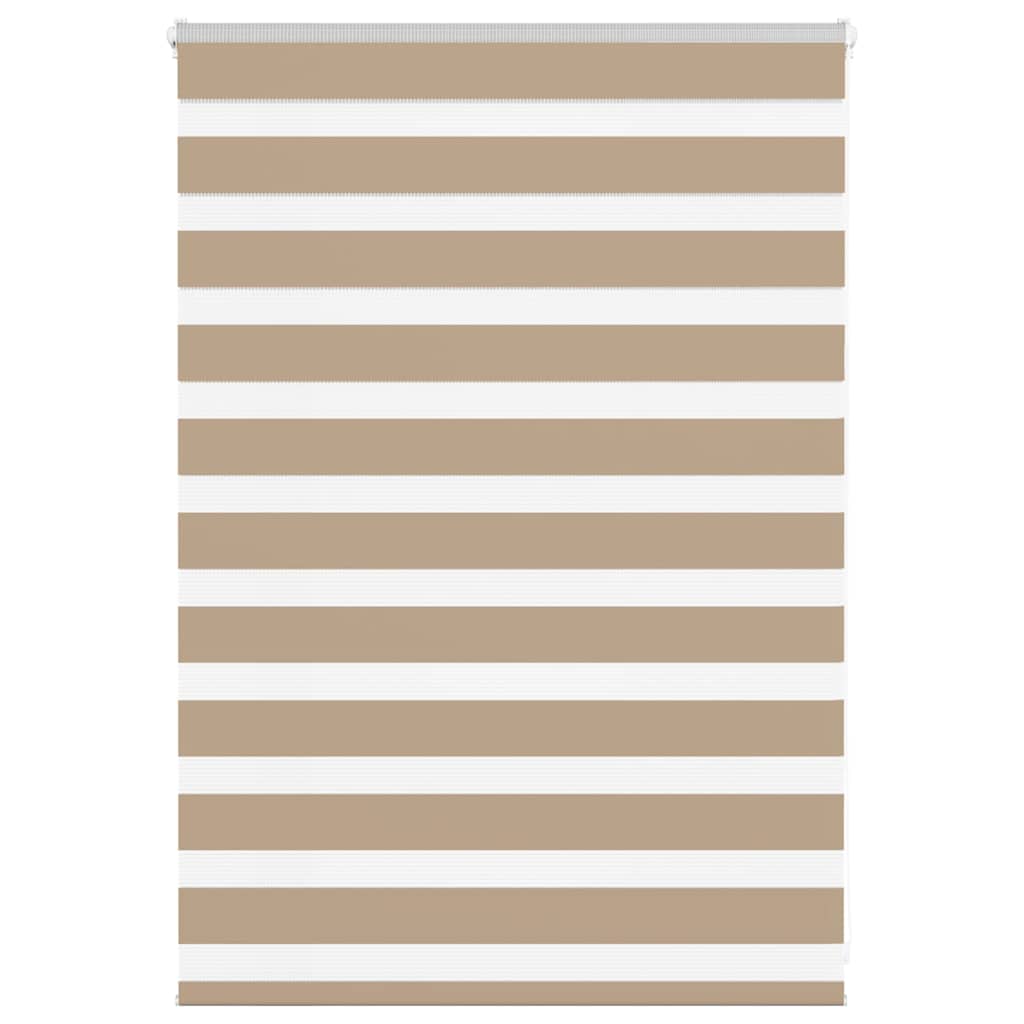 VidaXL Zebrarollo 100x100 cm Stoffbreite 95,9 cm Polyester Sandbraun