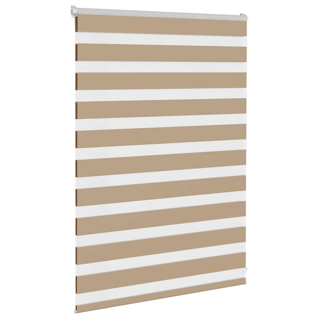 VidaXL Zebrarollo 100x100 cm Stoffbreite 95,9 cm Polyester Sandbraun