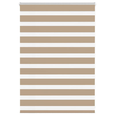 VidaXL Zebrarollo 105x100 cm Stoffbreite 100,9 cm Polyester Sandbraun