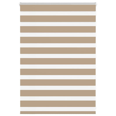 VidaXL Zebrarollo 110x100 cm Stoffbreite 105,9 cm Polyester Sandbraun