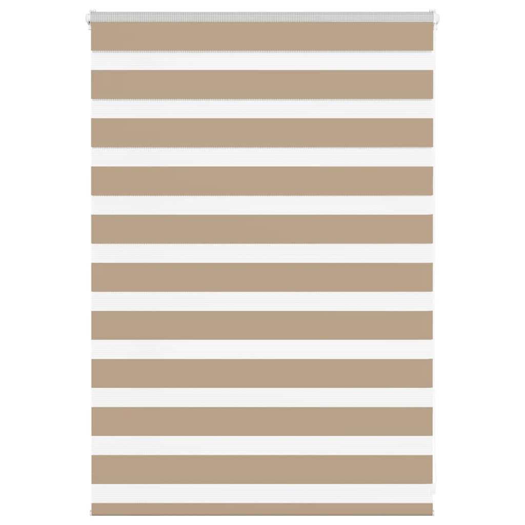 VidaXL Zebrarollo 115x100 cm Stoffbreite 110,9 cm Polyester Sandbraun