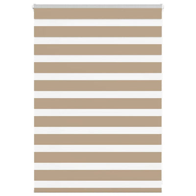 VidaXL Zebrarollo 115x100 cm Stoffbreite 110,9 cm Polyester Sandbraun