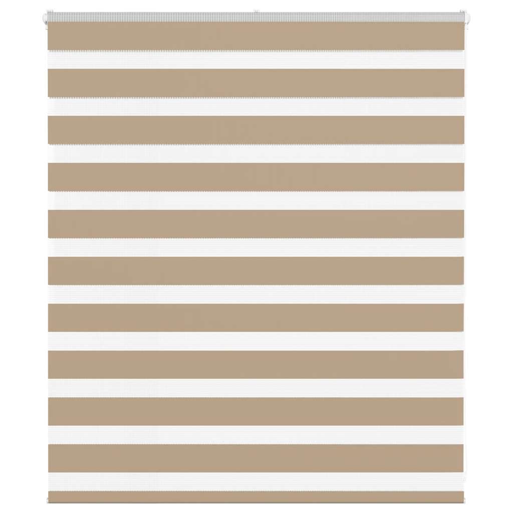 VidaXL Zebrarollo 125x100 cm Stoffbreite 120,9 cm Polyester Sandbraun