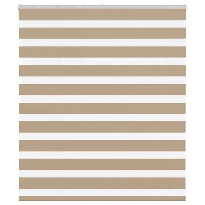 VidaXL Zebrarollo 125x100 cm Stoffbreite 120,9 cm Polyester Sandbraun
