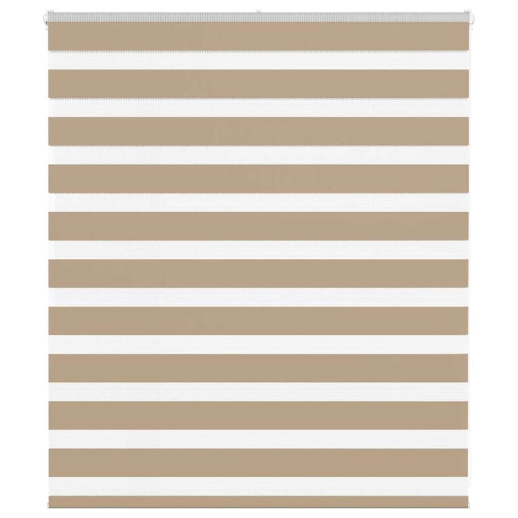 VidaXL Zebrarollo 125x100 cm Stoffbreite 120,9 cm Polyester Sandbraun