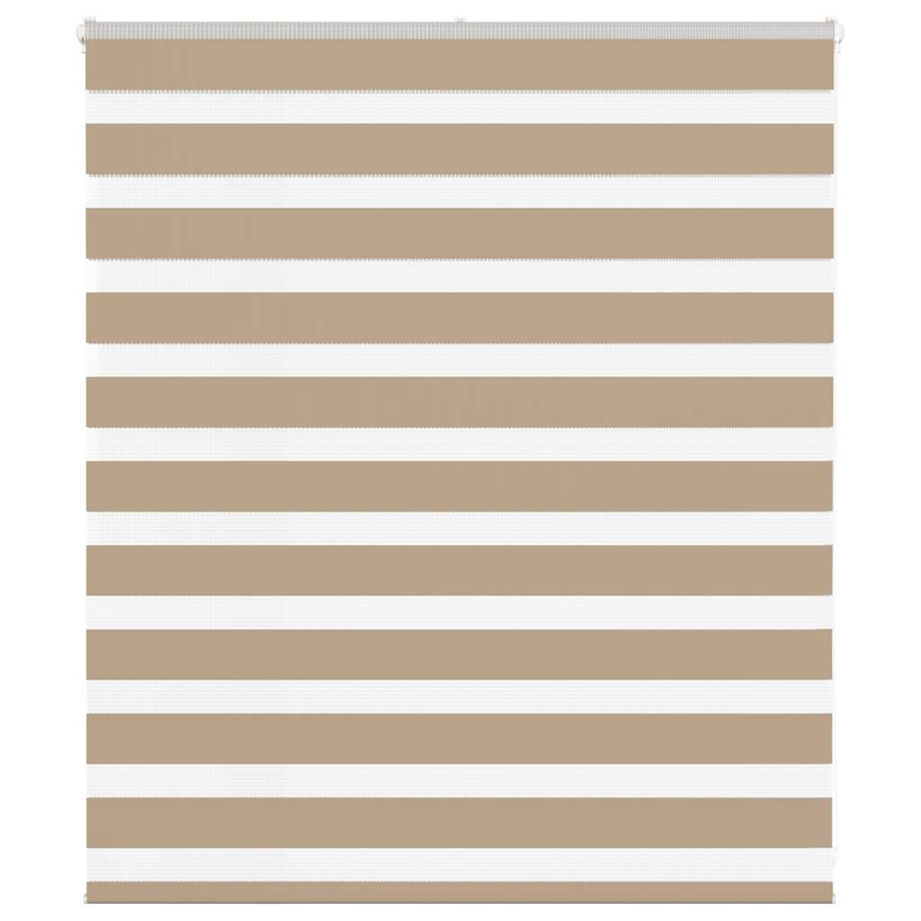 VidaXL Zebrarollo 135x100 cm Stoffbreite 130,9 cm Polyester Sandbraun