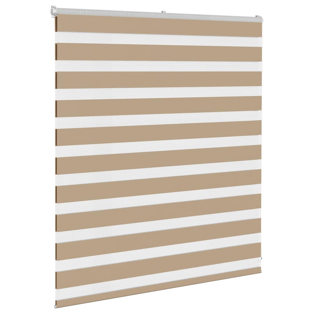 VidaXL Zebrarollo 135x100 cm Stoffbreite 130,9 cm Polyester Sandbraun