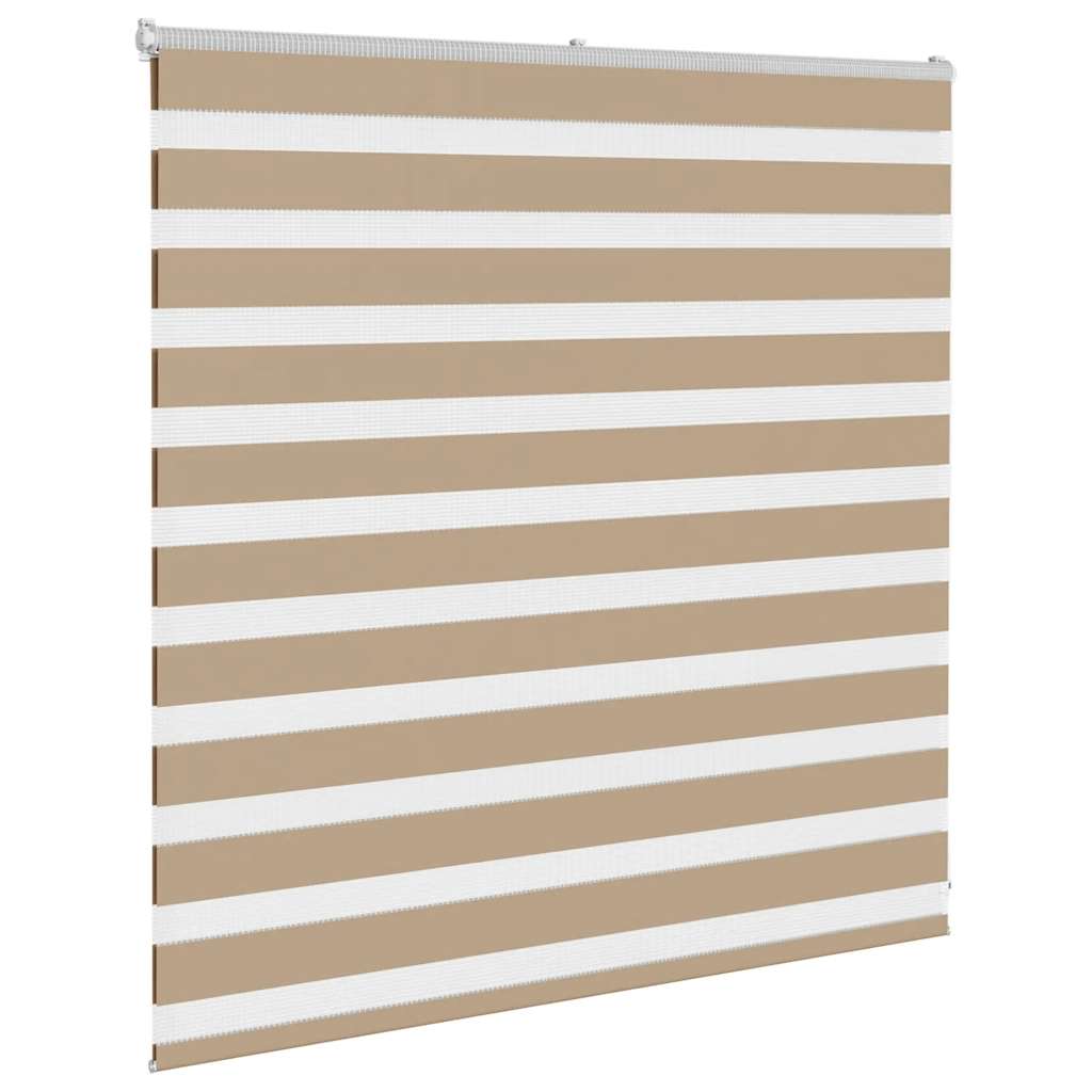 VidaXL Zebrarollo 140x100 cm Stoffbreite 135,9 cm Polyester Sandbraun
