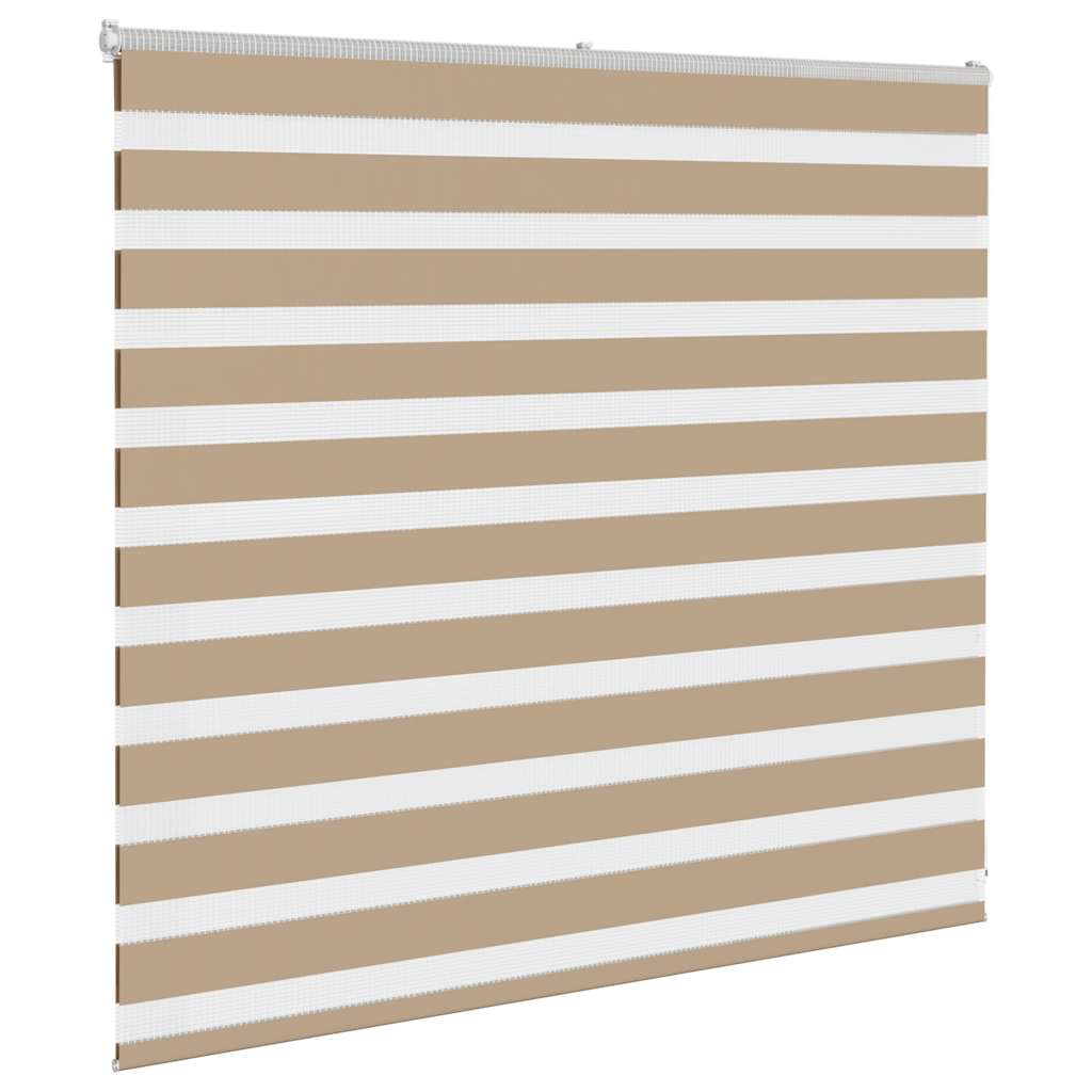 VidaXL Zebrarollo 165x100 cm Stoffbreite 160,9 cm Polyester Sandbraun