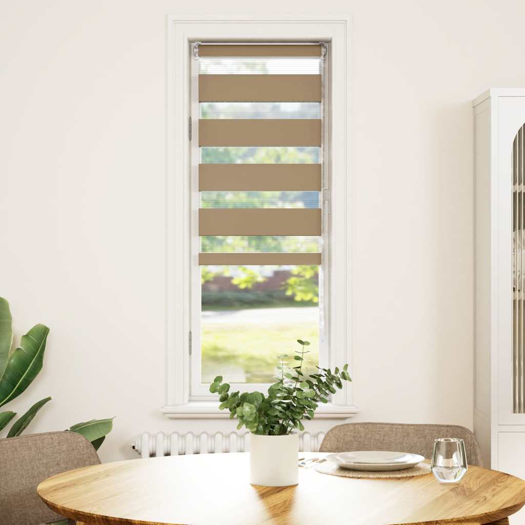 Vidaxl Zebra Blind 40x150 cm Staubbreite 35,9 cm Polyester Sandbraun