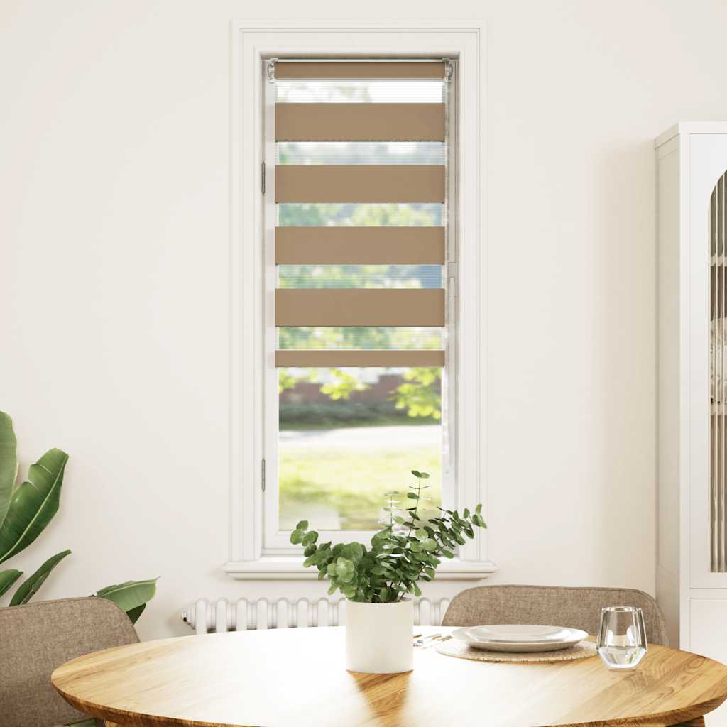 Vidaxl Zebra Blind 45x150 cm Staubbreite 40,9 cm Polyester Sandbraun