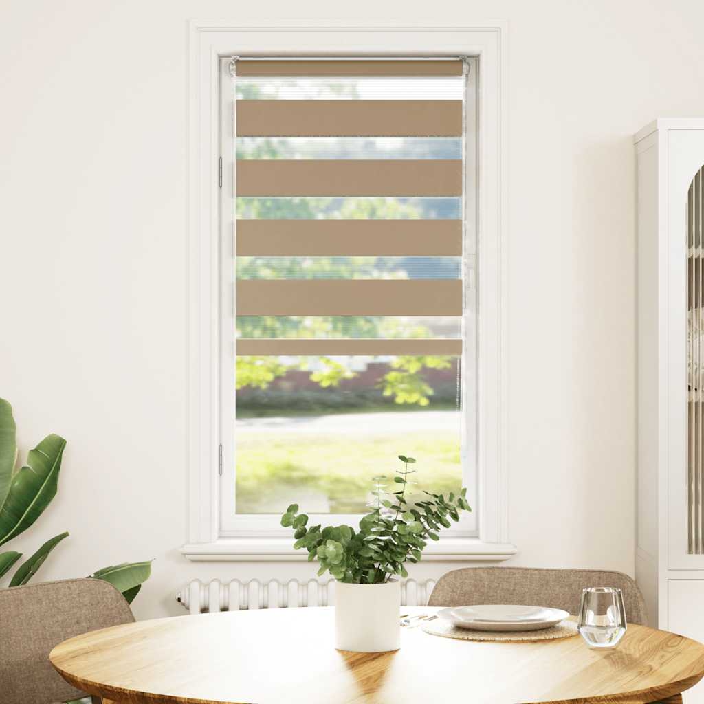 Vidaxl Zebra Blind 60x150 cm Staubbreite 55,9 cm Polyester Sandbraun