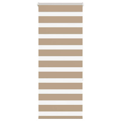 Vidaxl Zebra Blind Sand Braun 65x150 cm Staubbreite 60,9 cm Polyester