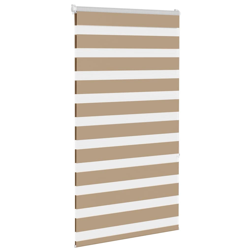 VidaXL Zebrarollo 85x150 cm Stoffbreite 80,9 cm Polyester Sandbraun