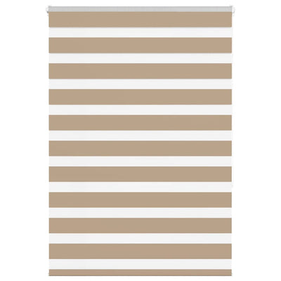 VidaXL Zebrarollo 95x150 cm Stoffbreite 90,9 cm Polyester Sandbraun