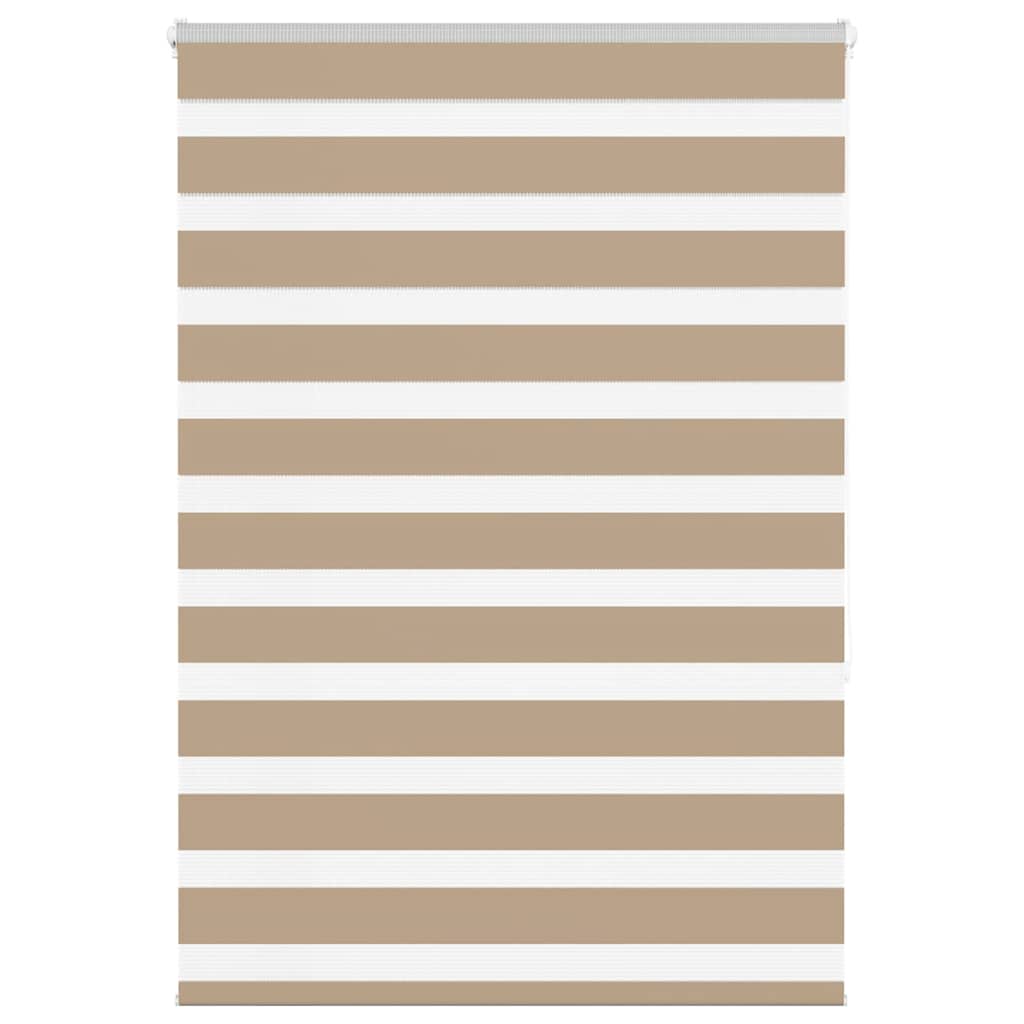 Vidaxl Zebra Blind 105x150 cm Staubbreite 100,9 cm Polyester Sandbraun