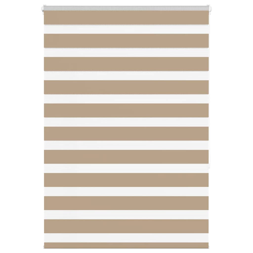 VidaXL Zebrarollo 115x150 cm Stoffbreite 110,9 cm Polyester Sandbraun