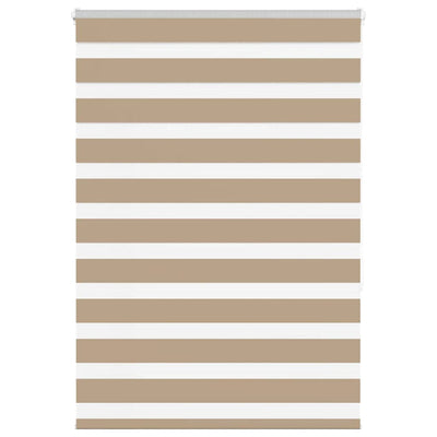 VidaXL Zebrarollo 115x150 cm Stoffbreite 110,9 cm Polyester Sandbraun
