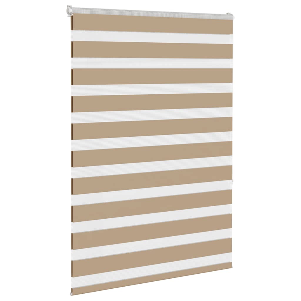 VidaXL Zebrarollo 115x150 cm Stoffbreite 110,9 cm Polyester Sandbraun