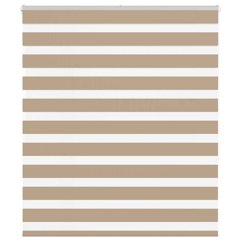 VidaXL Zebrarollo 120x150 cm Stoffbreite 115,9 cm Polyester Sandbraun
