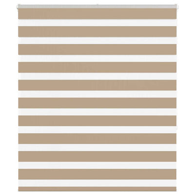 VidaXL Zebrarollo 120x150 cm Stoffbreite 115,9 cm Polyester Sandbraun