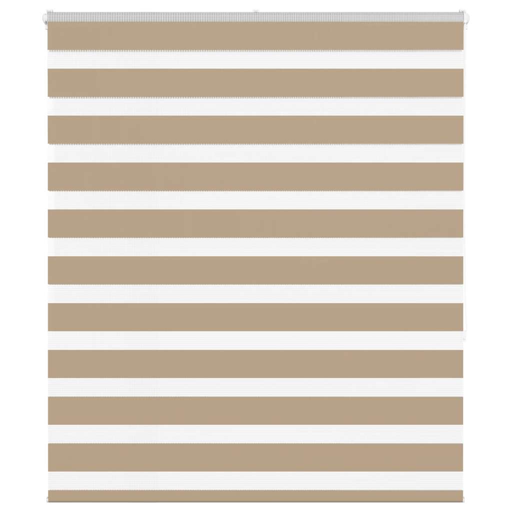 VidaXL Zebrarollo 125x150 cm Stoffbreite 120,9 cm Polyester Sandbraun