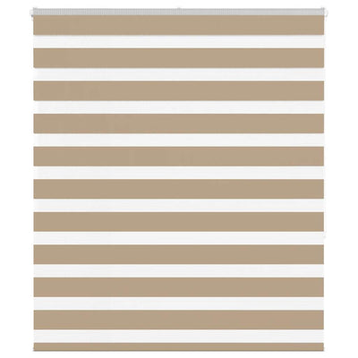 VidaXL Zebrarollo 125x150 cm Stoffbreite 120,9 cm Polyester Sandbraun