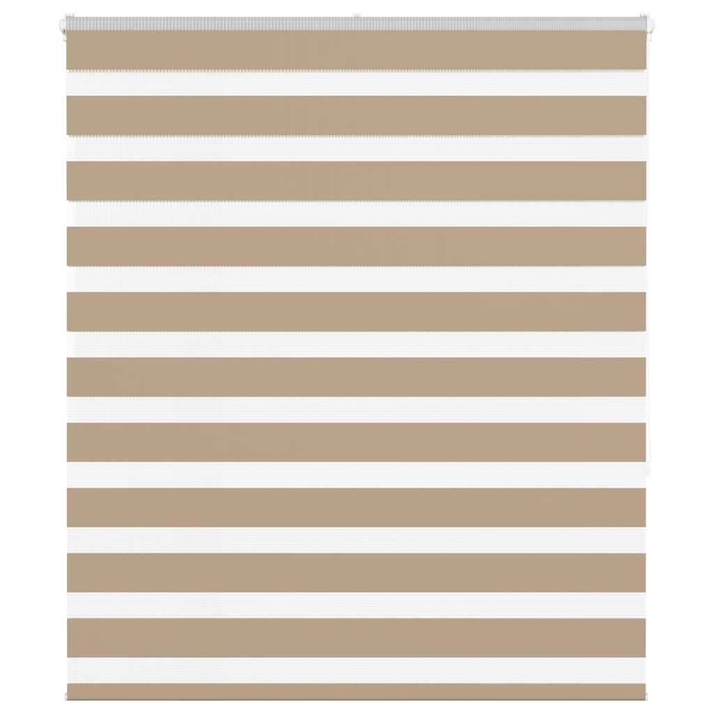 Vidaxl Zebra Blind 130x150 cm Staubbreite 125,9 cm Polyester Sandbraun