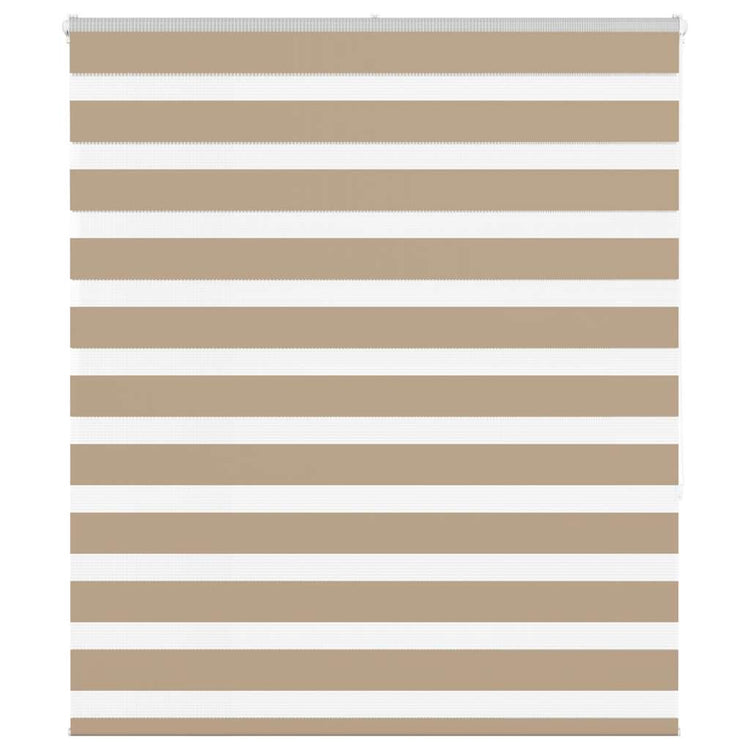 Vidaxl Zebra Blind 130x150 cm Staubbreite 125,9 cm Polyester Sandbraun