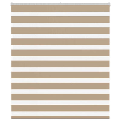 VidaXL Zebrarollo 135x150 cm Stoffbreite 130,9 cm Polyester Sandbraun