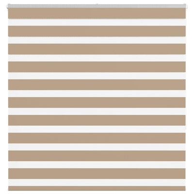 VidaXL Zebrarollo 150x150 cm Stoffbreite 145,9 cm Polyester Sandbraun