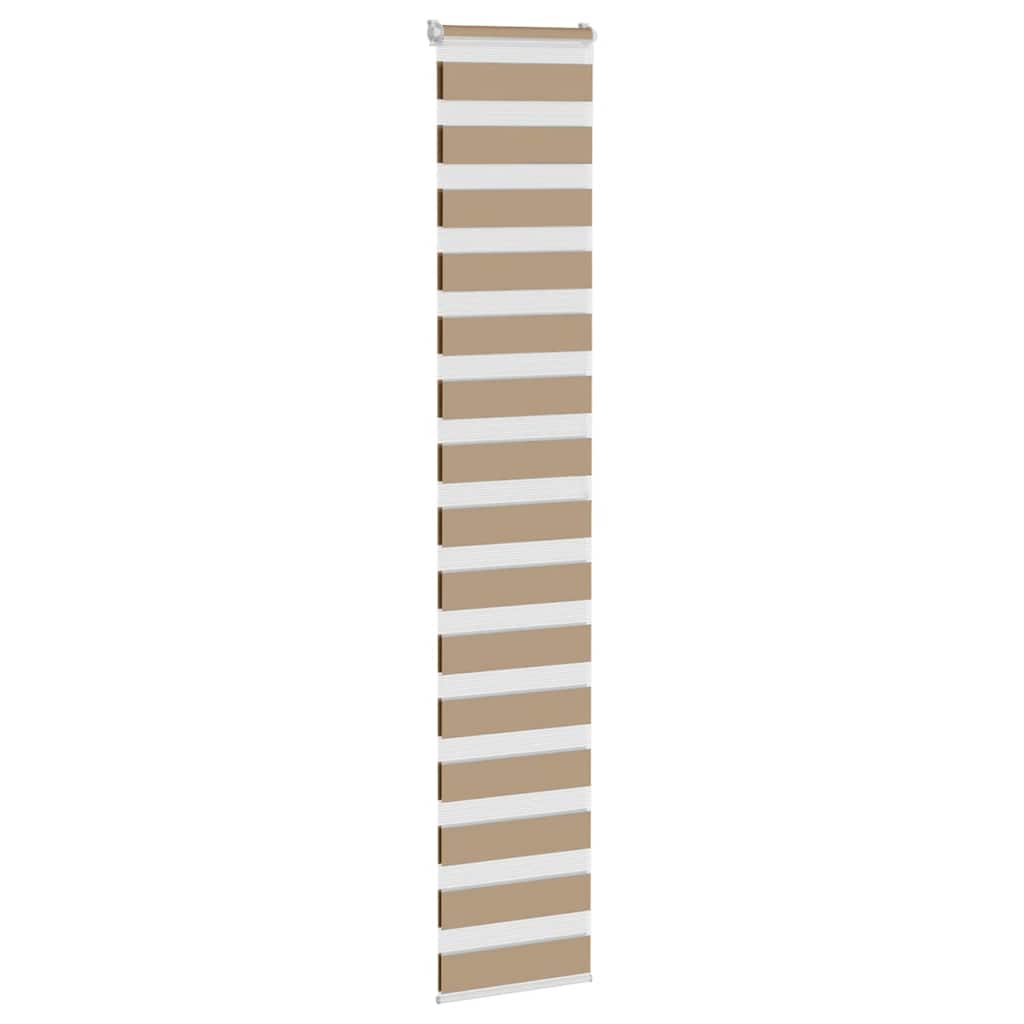 Vidaxl Zebra Blind 45x200 cm Staubbreite 40,9 cm Polyester Sandbraun