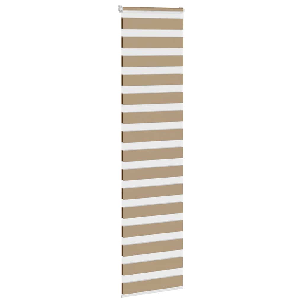 Vidaxl Zebra Blind 55x200 cm Staubbreite 50,9 cm Polyester Sandbraun