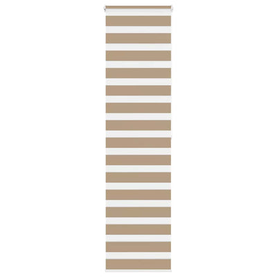 Vidaxl Zebra Blind 60x200 cm Staubbreite 55,9 cm Polyester Sandbraun