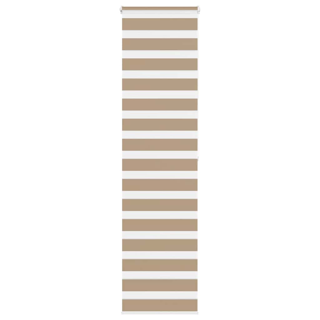 Vidaxl Zebra Blind 65x200 cm Staubbreite 60,9 cm Polyester Sandbraun